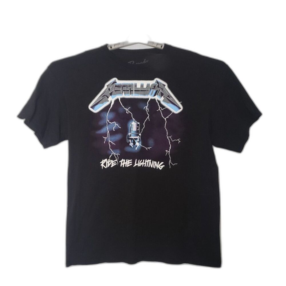 Metallica Ride The Lightning Black T Shirt Mens Size XL